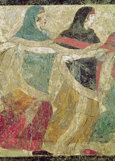 Ritual Funeral Dance, detail of two women (detail) by Roman